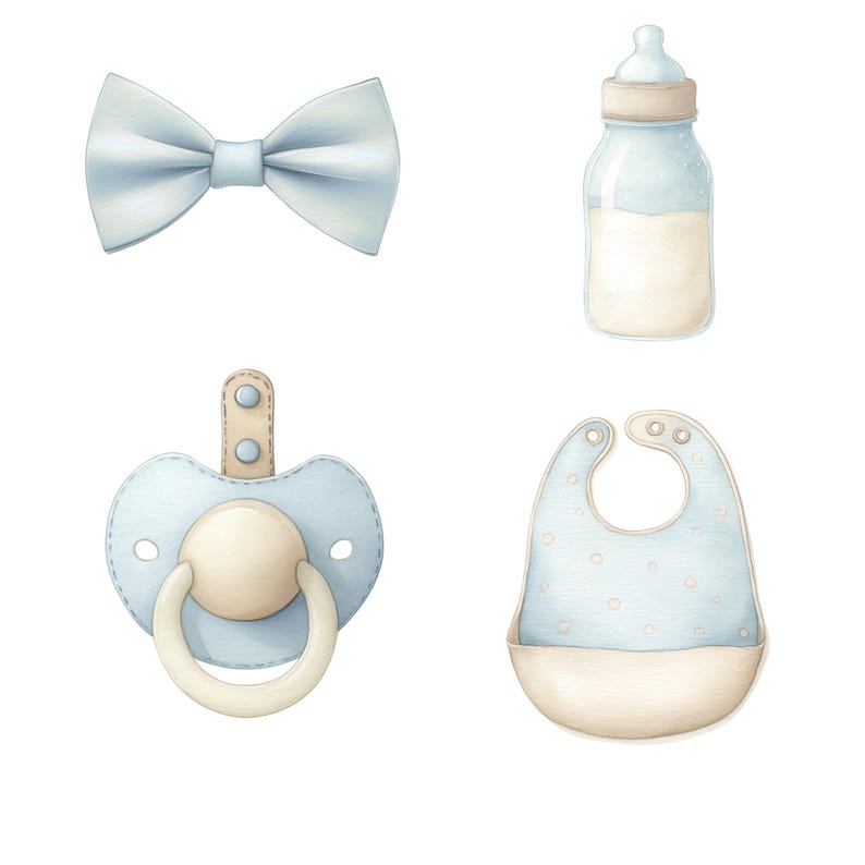 Baby Boy Watercolor Nursery Clipart Bundle – Blue Baby Shower PNG Clip Art Set - Crib - Stroller - Baby Clothes - Teddy Bear - Bunny - Mouse

Bring softness and charm to your baby shower designs with this 45-piece Baby Boy Watercolor Nursery Clipart Bundle! Each PNG features adorable teddy bears, bunny, mouse and baby boy-themed elements in blue tones – perfect for creating invitations, nursery prints, baby books, wall art, and more.