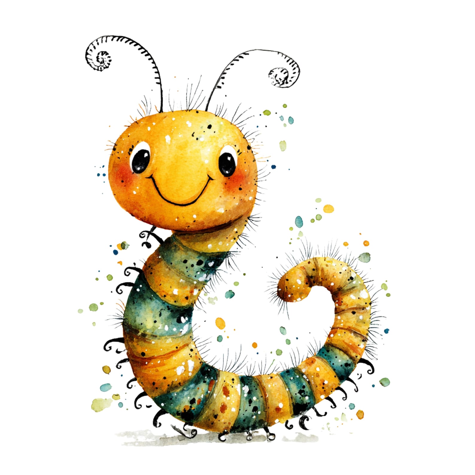 Whimsical Insects Clipart: Bugs Spring Graphics (digital Download - 28 ...