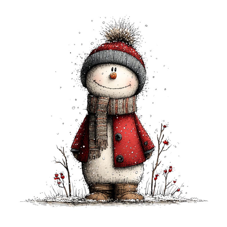 Whimsical Christmas Snowman Clipart: Festive Holiday Graphics (Digital Download - 30 PNGs)

A collection of whimsical Christmas snowmen, each bursting with holiday cheer and playful charm. These snowmen feature joyful expressions, festive hats, and delightful details like berries, icicles, and ornaments. Perfect for holiday cards, invitations, scrapbooking, crafts, or digital designs, these magical snowmen bring warmth, fun, and a storybook feel to any Christmas project.