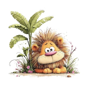 Safari Animals Clipart: Nursery Graphics (Digital Download - 19 PNGs)

A delightful collection of safari animal illustrations featuring adorable, friendly creatures from the wild. This clipart set includes charming depictions of lions, elephants, giraffes, zebras, hippos, monkeys, and more—each designed with soft details, warm colors, and a playful, inviting style. Accented with simple greenery and natural elements, the artwork captures the whimsical spirit of safari life.