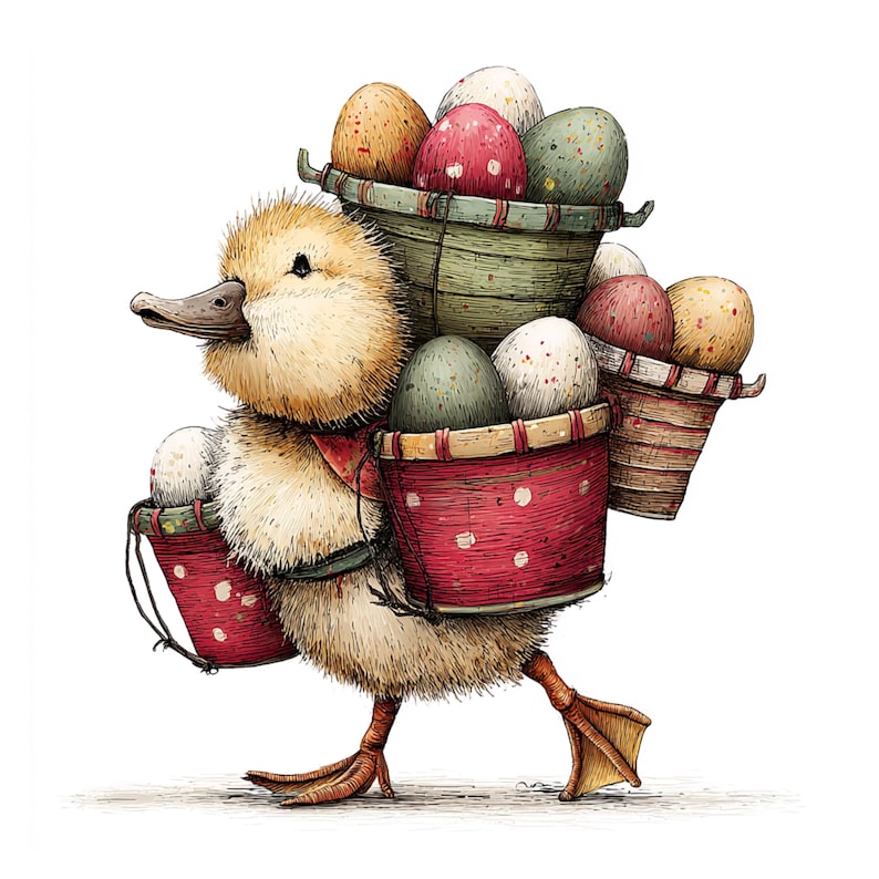 Whimsical Easter Clipart: Spring Lamb Bunny Chicken Graphics (Digital Download - 30 PNGs)

A cheerful collection of Easter clipart illustrations designed to bring soft spring magic to any creative project. Each element is crafted with gentle colors, playful details, and a whimsical touch: bunnies with bright expressions, fluffy chicks, lambs and pigs, decorated eggs, spring flowers, and sweet seasonal accents