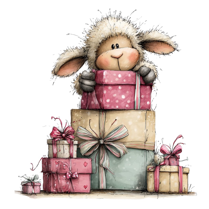 Easter Lamb Clipart: Whimsical Graphics (Digital Download - 26 PNGs)

This whimsical lambs Easter clipart collection features sweet, fluffy lambs illustrated in a charming storybook style. Each lamb is drawn with soft textures, expressive faces, and adorable poses that capture the innocence and joy of springtime. Surrounded by classic Easter elements—decorated eggs, blooming flowers, pastel ribbons, and gentle seasonal accents—the illustrations bring a warm and playful feel to any project.