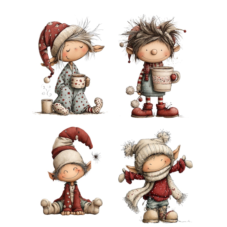 Whimsical Christmas Elf Clipart: Cute Festive Graphics (Digital Download - 45 PNGs)

Bring holiday magic to your creative projects with this delightful collection of 45 Christmas elves illustrations! Each character is bursting with personality. Let these charming little elves sprinkle your projects with joy, sparkle, and Christmas cheer!