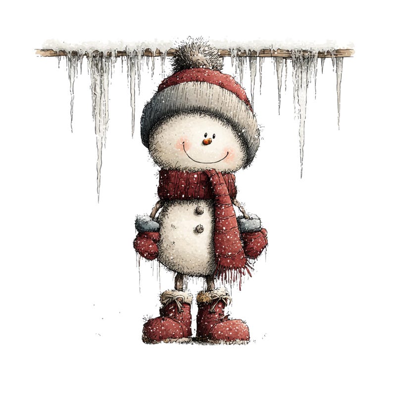 Whimsical Christmas Snowman Clipart: Festive Holiday Graphics (Digital Download - 30 PNGs)

A collection of whimsical Christmas snowmen, each bursting with holiday cheer and playful charm. These snowmen feature joyful expressions, festive hats, and delightful details like berries, icicles, and ornaments. Perfect for holiday cards, invitations, scrapbooking, crafts, or digital designs, these magical snowmen bring warmth, fun, and a storybook feel to any Christmas project.