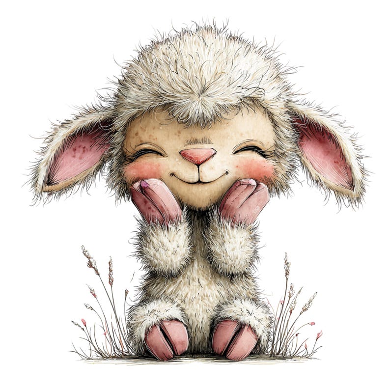 Easter Lamb Clipart: Whimsical Graphics (Digital Download - 26 PNGs)

This whimsical lambs Easter clipart collection features sweet, fluffy lambs illustrated in a charming storybook style. Each lamb is drawn with soft textures, expressive faces, and adorable poses that capture the innocence and joy of springtime. Surrounded by classic Easter elements—decorated eggs, blooming flowers, pastel ribbons, and gentle seasonal accents—the illustrations bring a warm and playful feel to any project.