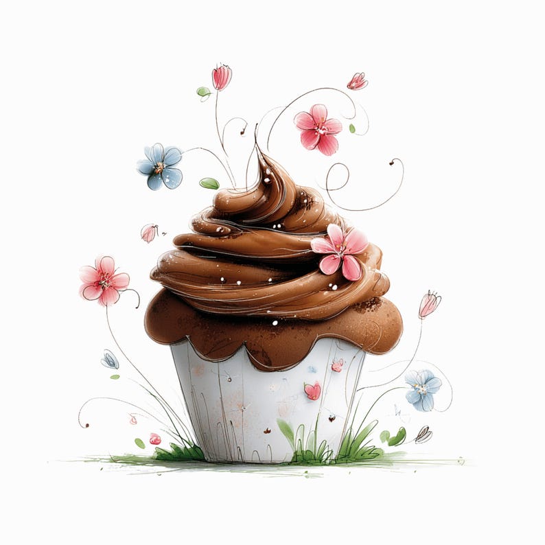Birthday Cupcake Clipart Bundle: Whimsical Cake Graphics (Digital Download - 18 PNGs)

Birthday Cupcake Clipart Bundle featuring a delightful collection of whimsical cake graphics designed to bring sweetness and fun to any project. The bundle includes a variety of cupcake styles with playful frosting swirls, decorative sprinkles, and charming details, all illustrated in a cute, cartoon-inspired style. Bright colors, soft shading, and clean outlines give these cupcakes a joyful, celebratory look