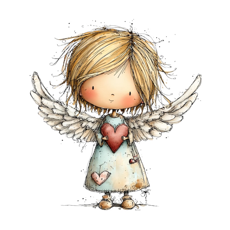 Whimsical Angels Clipart: Sweet Baby Angel Graphics (Digital Download - 28 PNGs)

Add a touch of celestial magic to your creative projects with this enchanting collection of 28 whimsical angel illustrations. Each angel is lovingly drawn with dreamy details—floating poses, delicate wings, soft expressions, and ethereal charm. Perfect for anyone who adores magical, spiritual, and imaginative artwork.