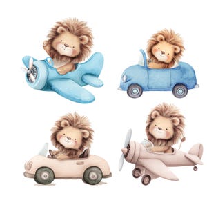 Watercolor Lion Animal Clipart: Cute Nursery Graphics (Digital Download - 20 PNGs)

Float into sweetness with this adorable set of 20 Lions Clipart illustrations! Each design features a watercolor baby lion.

These cute lions PNG files are ideal for creating baby shower invitations, nursery prints, scrapbooking pages, birth announcements, or even cute apparel designs. With transparent backgrounds
