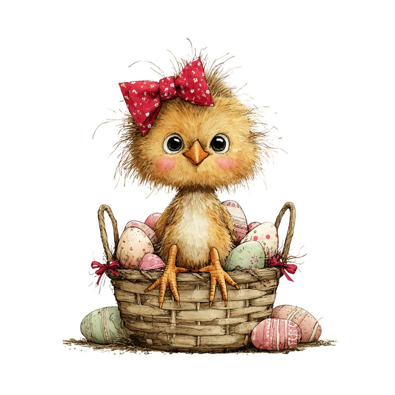 Whimsical Easter Clipart: Spring Lamb Bunny Chicken Graphics (Digital Download - 30 PNGs)

A cheerful collection of Easter clipart illustrations designed to bring soft spring magic to any creative project. Each element is crafted with gentle colors, playful details, and a whimsical touch: bunnies with bright expressions, fluffy chicks, lambs and pigs, decorated eggs, spring flowers, and sweet seasonal accents
