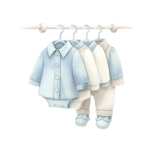 Baby Boy Watercolor Nursery Clipart Bundle – Blue Baby Shower PNG Clip Art Set - Crib - Stroller - Baby Clothes - Teddy Bear - Bunny - Mouse

Bring softness and charm to your baby shower designs with this 45-piece Baby Boy Watercolor Nursery Clipart Bundle! Each PNG features adorable teddy bears, bunny, mouse and baby boy-themed elements in blue tones – perfect for creating invitations, nursery prints, baby books, wall art, and more.