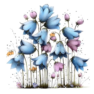 Whimsical Flowers Spring Clipart: Floral Graphics (Digital Download - 26 PNGs)

Bring a touch of magic to your creative projects with this enchanting collection of 26 whimsical flower illustrations! Each flower is lovingly drawn with playful details, soft organic curves, and a charming storybook feel. Perfect for makers, small businesses, and DIY creatives looking to add a unique artistic flair to their work.