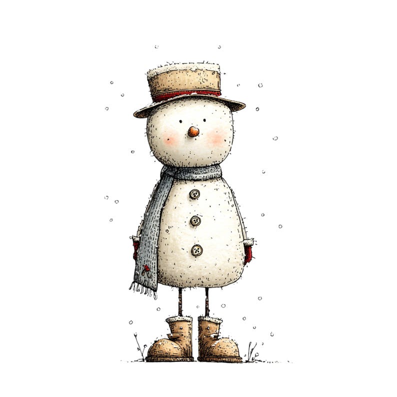 Whimsical Christmas Snowman Clipart: Festive Holiday Graphics (Digital Download - 30 PNGs)

A collection of whimsical Christmas snowmen, each bursting with holiday cheer and playful charm. These snowmen feature joyful expressions, festive hats, and delightful details like berries, icicles, and ornaments. Perfect for holiday cards, invitations, scrapbooking, crafts, or digital designs, these magical snowmen bring warmth, fun, and a storybook feel to any Christmas project.