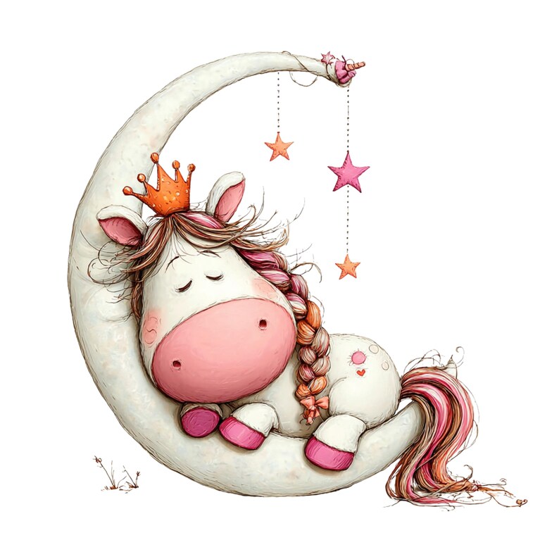 Whimsical Unicorn Clipart: Girl Nursery Graphics (Digital Download - 30 PNGs)

A charming collection of unicorn clipart illustrations crafted in a whimsical, dream-bright style perfect for magical creative projects. Each unicorn features delicate details, flowing manes and tails, gentle pastel hues, and enchanting accents such as crowns, stars, flowers, hearts, and sparkles.