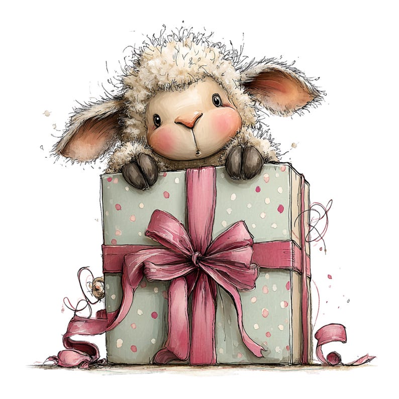 Easter Lamb Clipart: Whimsical Graphics (Digital Download - 26 PNGs)

This whimsical lambs Easter clipart collection features sweet, fluffy lambs illustrated in a charming storybook style. Each lamb is drawn with soft textures, expressive faces, and adorable poses that capture the innocence and joy of springtime. Surrounded by classic Easter elements—decorated eggs, blooming flowers, pastel ribbons, and gentle seasonal accents—the illustrations bring a warm and playful feel to any project.