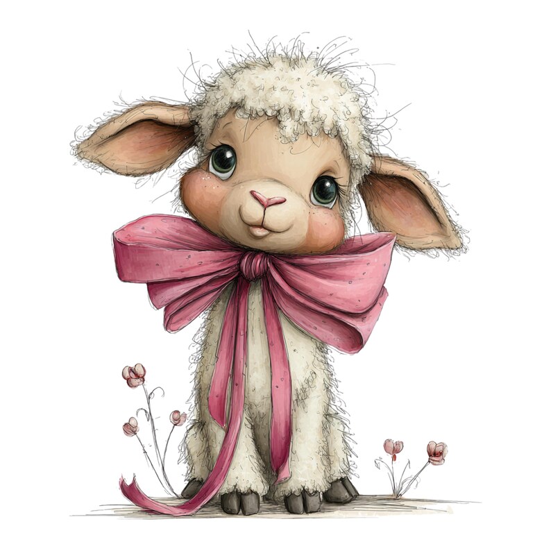Easter Lamb Clipart: Whimsical Graphics (Digital Download - 26 PNGs)

This whimsical lambs Easter clipart collection features sweet, fluffy lambs illustrated in a charming storybook style. Each lamb is drawn with soft textures, expressive faces, and adorable poses that capture the innocence and joy of springtime. Surrounded by classic Easter elements—decorated eggs, blooming flowers, pastel ribbons, and gentle seasonal accents—the illustrations bring a warm and playful feel to any project.