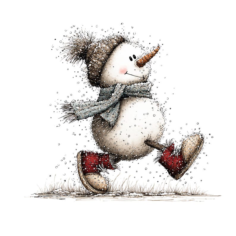 Whimsical Christmas Snowman Clipart: Festive Holiday Graphics (Digital Download - 30 PNGs)

A collection of whimsical Christmas snowmen, each bursting with holiday cheer and playful charm. These snowmen feature joyful expressions, festive hats, and delightful details like berries, icicles, and ornaments. Perfect for holiday cards, invitations, scrapbooking, crafts, or digital designs, these magical snowmen bring warmth, fun, and a storybook feel to any Christmas project.