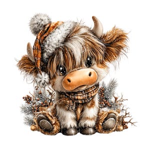 Highland Cow Christmas Clipart: Sweet Festive Holiday Graphics (Digital Download - 23 PNGs)

Celebrate the magic of the holidays with this delightful collection of 23 whimsical Highland cow illustrations, lovingly crafted to bring cozy Christmas charm to your creative projects! 🐮🎄

Each illustration features adorable Highland cows in festive winter scenes — think cozy scarves, Santa hats, twinkling lights, snowflakes, and rustic farm touches. The soft watercolor style add a warm, rustic charm
