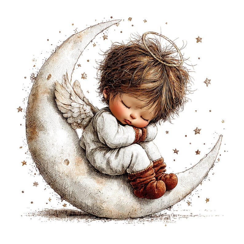 Whimsical Baby Angels Clipart: Angelic Graphics (digital Download - 24 ...