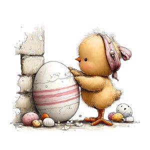 Whimsical Easter Clipart: Bunny Eggs Graphics (Digital Download - 26 PNGs)

A cheerful collection of Easter clipart illustrations designed to bring soft spring magic to any creative project. Each element is crafted with gentle colors, playful details, and a whimsical touch: bunnies with bright expressions, fluffy chicks, decorated eggs, spring flowers, and sweet seasonal accents.