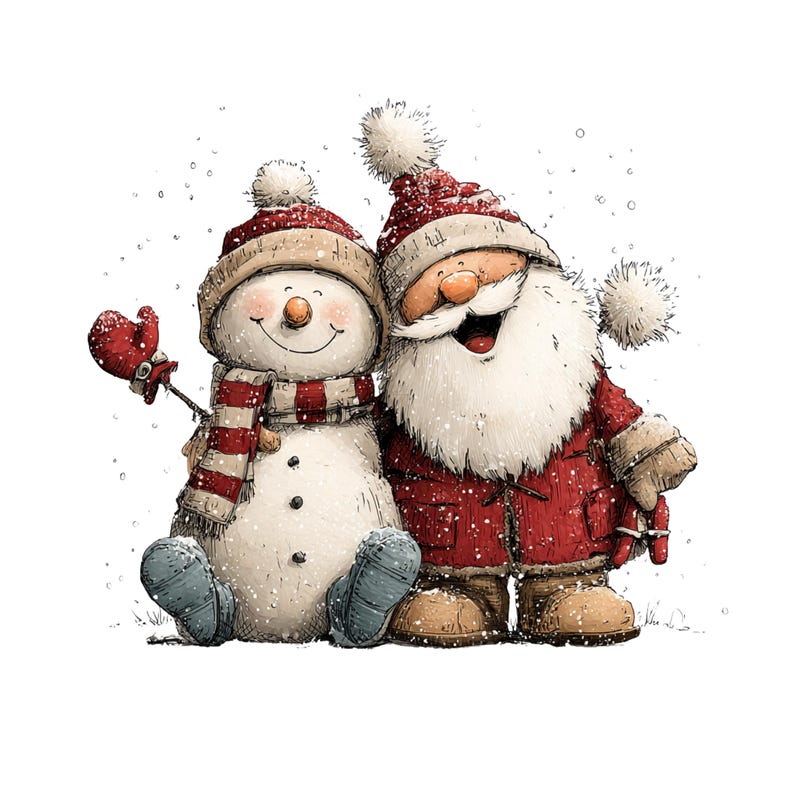 Whimsical Christmas Snowman Clipart: Festive Holiday Graphics (Digital Download - 30 PNGs)

A collection of whimsical Christmas snowmen, each bursting with holiday cheer and playful charm. These snowmen feature joyful expressions, festive hats, and delightful details like berries, icicles, and ornaments. Perfect for holiday cards, invitations, scrapbooking, crafts, or digital designs, these magical snowmen bring warmth, fun, and a storybook feel to any Christmas project.
