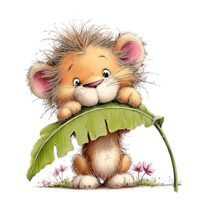 Safari Animals Clipart: Nursery Graphics (Digital Download - 19 PNGs)

A delightful collection of safari animal illustrations featuring adorable, friendly creatures from the wild. This clipart set includes charming depictions of lions, elephants, giraffes, zebras, hippos, monkeys, and more—each designed with soft details, warm colors, and a playful, inviting style. Accented with simple greenery and natural elements, the artwork captures the whimsical spirit of safari life.