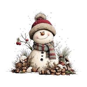 Whimsical Christmas Snowman Clipart: Festive Holiday Graphics (Digital Download - 30 PNGs)

A collection of whimsical Christmas snowmen, each bursting with holiday cheer and playful charm. These snowmen feature joyful expressions, festive hats, and delightful details like berries, icicles, and ornaments. Perfect for holiday cards, invitations, scrapbooking, crafts, or digital designs, these magical snowmen bring warmth, fun, and a storybook feel to any Christmas project.