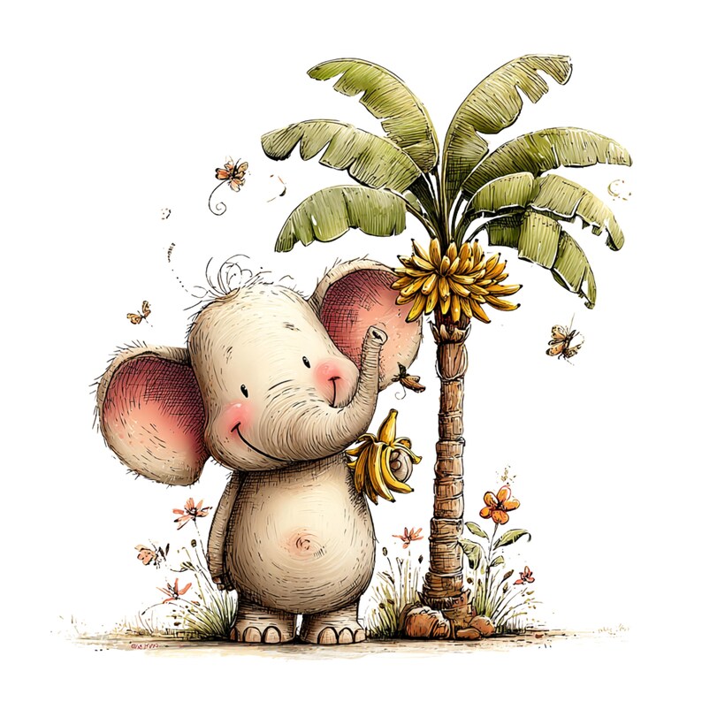 Safari Animals Clipart: Nursery Graphics (Digital Download - 19 PNGs)

A delightful collection of safari animal illustrations featuring adorable, friendly creatures from the wild. This clipart set includes charming depictions of lions, elephants, giraffes, zebras, hippos, monkeys, and more—each designed with soft details, warm colors, and a playful, inviting style. Accented with simple greenery and natural elements, the artwork captures the whimsical spirit of safari life.