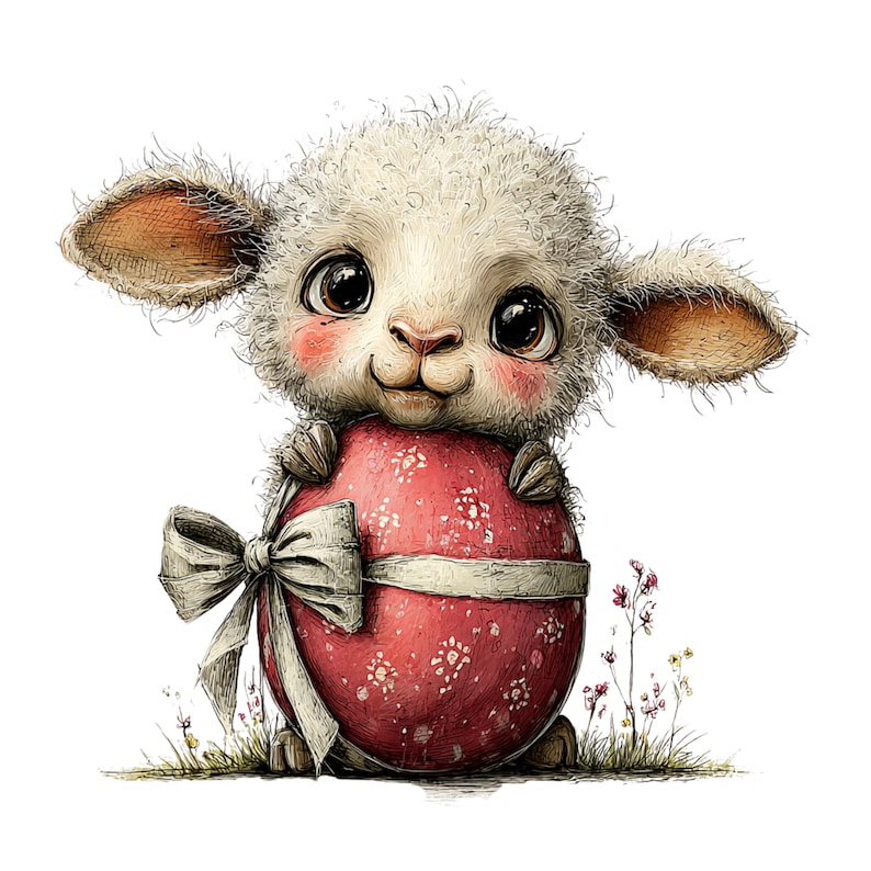 Whimsical Easter Clipart: Spring Lamb Bunny Chicken Graphics (Digital Download - 30 PNGs)

A cheerful collection of Easter clipart illustrations designed to bring soft spring magic to any creative project. Each element is crafted with gentle colors, playful details, and a whimsical touch: bunnies with bright expressions, fluffy chicks, lambs and pigs, decorated eggs, spring flowers, and sweet seasonal accents