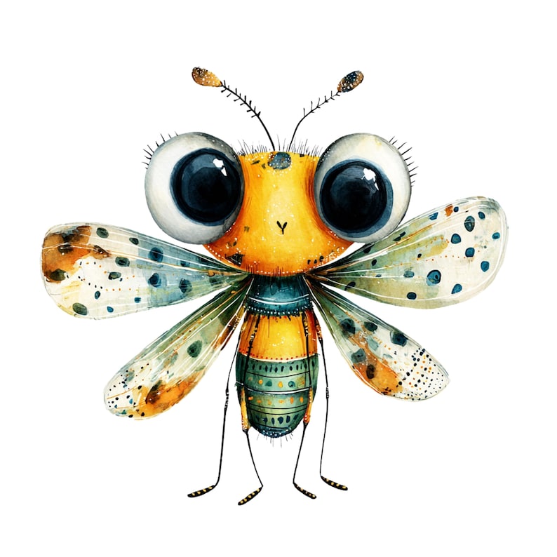 Whimsical Insects Clipart: Bugs Spring Graphics (Digital Download - 28 PNGs)

A charming collection of whimsical insects illustrations designed to add magic, lightness, and playful elegance to your creative projects. Each insect features delicate wings, soft pastel colors, gentle textures, and dreamy details that capture the enchanting spirit of nature. Created on transparent backgrounds, these illustrations are perfect for crafting invitations, stickers, nursery décor, scrapbooking, stationery