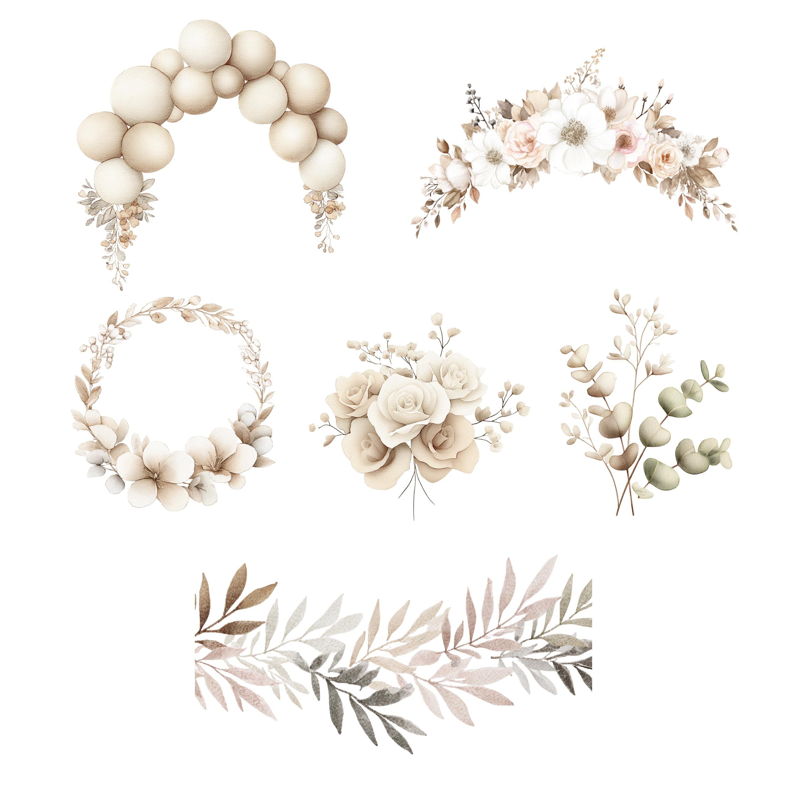 Watercolor Teddy Bear Clipart Bundle: Boho Neutral Nursery PNG Images ...