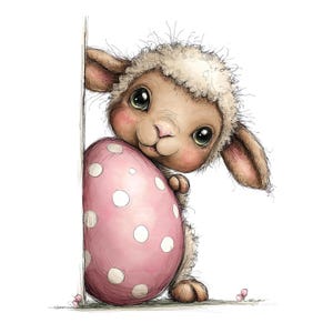 Easter Lamb Clipart: Whimsical Graphics (Digital Download - 26 PNGs)

This whimsical lambs Easter clipart collection features sweet, fluffy lambs illustrated in a charming storybook style. Each lamb is drawn with soft textures, expressive faces, and adorable poses that capture the innocence and joy of springtime. Surrounded by classic Easter elements—decorated eggs, blooming flowers, pastel ribbons, and gentle seasonal accents—the illustrations bring a warm and playful feel to any project.