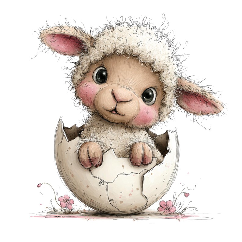 Easter Lamb Clipart: Whimsical Graphics (Digital Download - 26 PNGs)

This whimsical lambs Easter clipart collection features sweet, fluffy lambs illustrated in a charming storybook style. Each lamb is drawn with soft textures, expressive faces, and adorable poses that capture the innocence and joy of springtime. Surrounded by classic Easter elements—decorated eggs, blooming flowers, pastel ribbons, and gentle seasonal accents—the illustrations bring a warm and playful feel to any project.