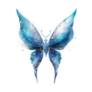 Watercolor Butterfly Clipart: Whimsical Butterfly Graphics (Digital Download - Set of 15 PNGs)

Add a touch of magic to your projects with this enchanting set of 15 ethereal and magical blue butterfly illustrations! Each butterfly is painted in delicate watercolor style with soft pastel tones, whimsical details – perfect for bringing dreamy, fantasy vibes to your creations.