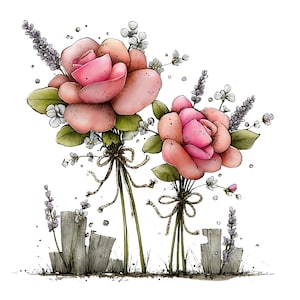 Whimsical Flowers Spring Clipart: Floral Graphics (Digital Download - 26 PNGs)

Bring a touch of magic to your creative projects with this enchanting collection of 26 whimsical flower illustrations! Each flower is lovingly drawn with playful details, soft organic curves, and a charming storybook feel. Perfect for makers, small businesses, and DIY creatives looking to add a unique artistic flair to their work.