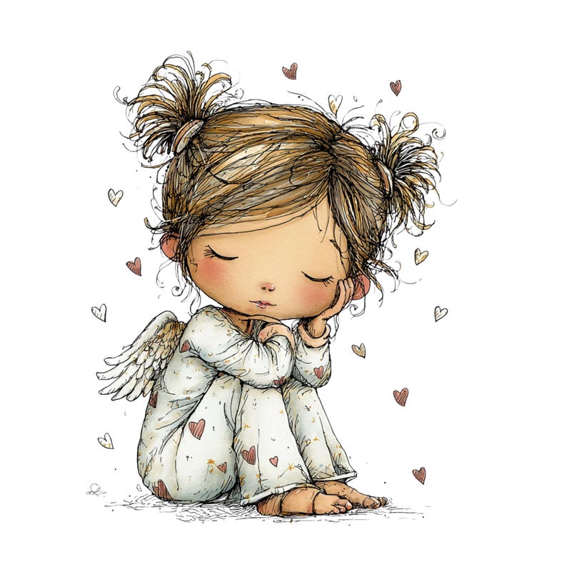 Whimsical Angels Clipart: Sweet Baby Angel Graphics (Digital Download - 28 PNGs)

Add a touch of celestial magic to your creative projects with this enchanting collection of 28 whimsical angel illustrations. Each angel is lovingly drawn with dreamy details—floating poses, delicate wings, soft expressions, and ethereal charm. Perfect for anyone who adores magical, spiritual, and imaginative artwork.
