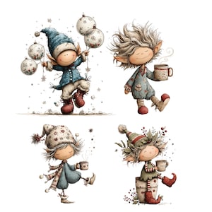 Whimsical Christmas Elf Clipart: Cute Festive Graphics (Digital Download - 45 PNGs)

Bring holiday magic to your creative projects with this delightful collection of 45 Christmas elves illustrations! Each character is bursting with personality. Let these charming little elves sprinkle your projects with joy, sparkle, and Christmas cheer!