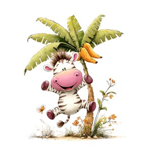 Safari Animals Clipart: Nursery Graphics (Digital Download - 19 PNGs)

A delightful collection of safari animal illustrations featuring adorable, friendly creatures from the wild. This clipart set includes charming depictions of lions, elephants, giraffes, zebras, hippos, monkeys, and more—each designed with soft details, warm colors, and a playful, inviting style. Accented with simple greenery and natural elements, the artwork captures the whimsical spirit of safari life.