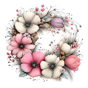 Whimsical Flowers Spring Clipart: Floral Graphics (Digital Download - 26 PNGs)

Bring a touch of magic to your creative projects with this enchanting collection of 26 whimsical flower illustrations! Each flower is lovingly drawn with playful details, soft organic curves, and a charming storybook feel. Perfect for makers, small businesses, and DIY creatives looking to add a unique artistic flair to their work.