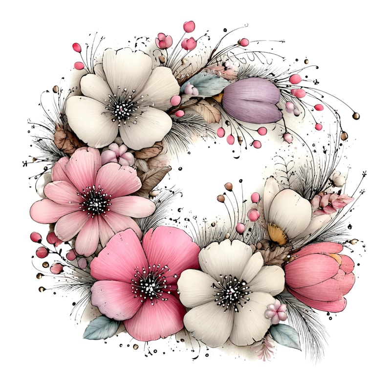 Whimsical Flowers Spring Clipart: Floral Graphics (Digital Download - 26 PNGs)

Bring a touch of magic to your creative projects with this enchanting collection of 26 whimsical flower illustrations! Each flower is lovingly drawn with playful details, soft organic curves, and a charming storybook feel. Perfect for makers, small businesses, and DIY creatives looking to add a unique artistic flair to their work.