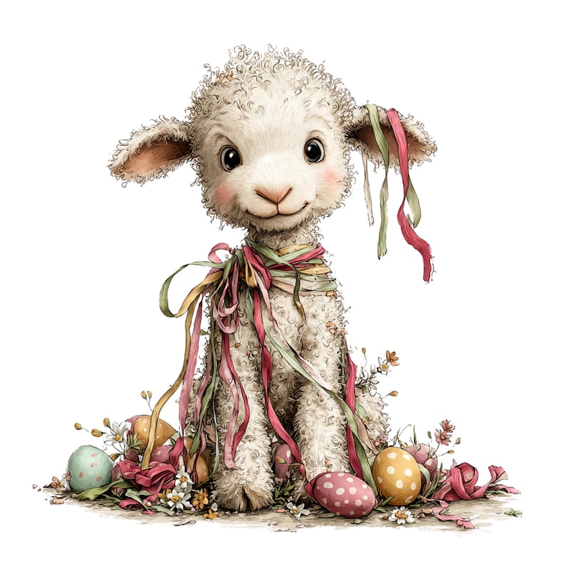 Whimsical Easter Clipart: Spring Lamb Bunny Chicken Graphics (Digital Download - 30 PNGs)

A cheerful collection of Easter clipart illustrations designed to bring soft spring magic to any creative project. Each element is crafted with gentle colors, playful details, and a whimsical touch: bunnies with bright expressions, fluffy chicks, lambs and pigs, decorated eggs, spring flowers, and sweet seasonal accents