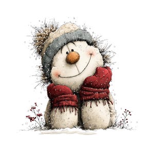 Whimsical Christmas Snowman Clipart: Festive Holiday Graphics (Digital Download - 30 PNGs)

A collection of whimsical Christmas snowmen, each bursting with holiday cheer and playful charm. These snowmen feature joyful expressions, festive hats, and delightful details like berries, icicles, and ornaments. Perfect for holiday cards, invitations, scrapbooking, crafts, or digital designs, these magical snowmen bring warmth, fun, and a storybook feel to any Christmas project.