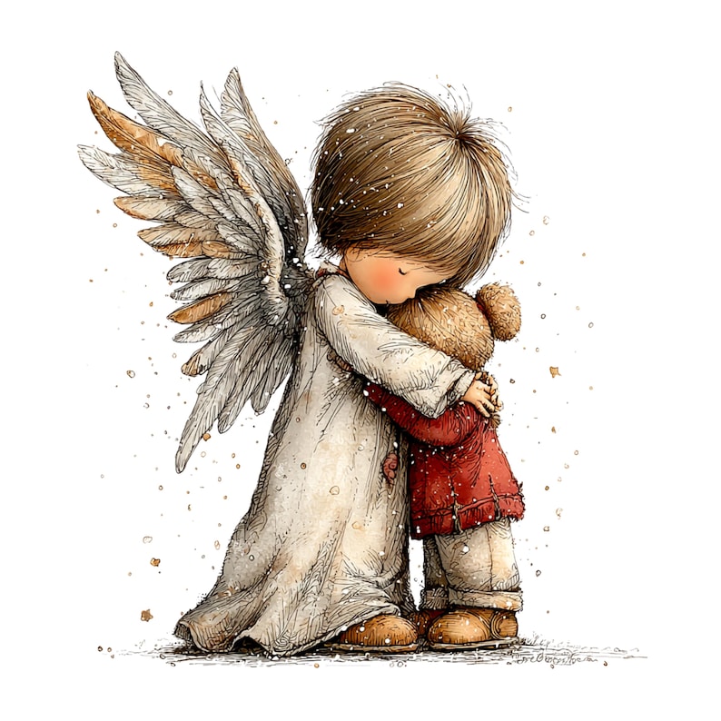 Whimsical Baby Angels Clipart: Angelic Graphics (digital Download - 24 ...