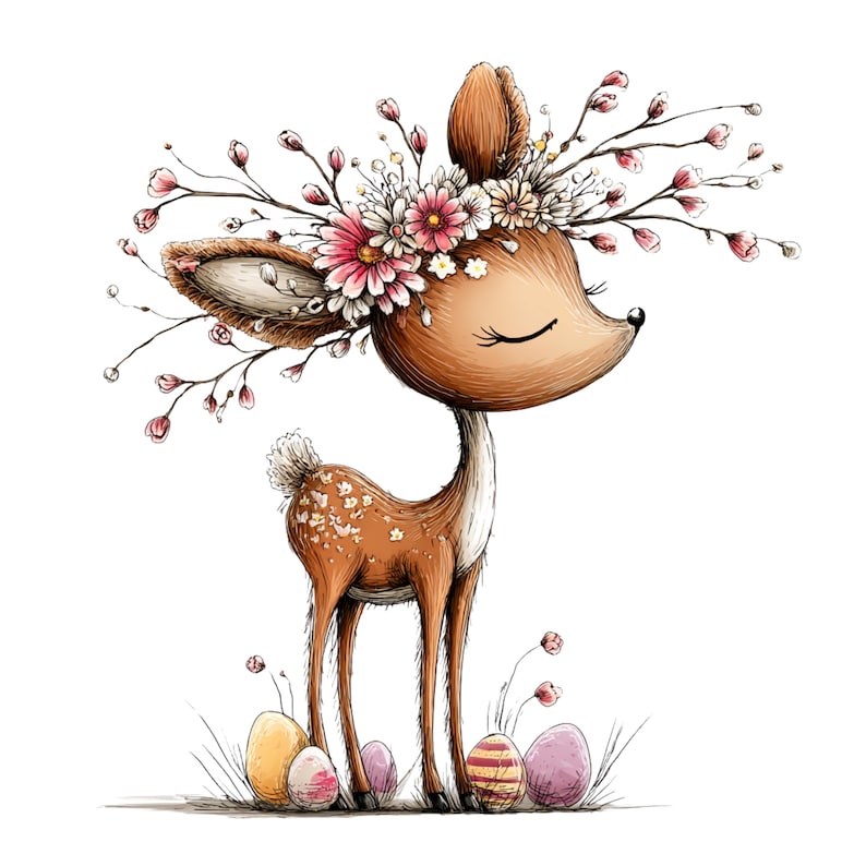 Whimsical Easter Clipart: Bunny Eggs Graphics (Digital Download - 26 PNGs)

A cheerful collection of Easter clipart illustrations designed to bring soft spring magic to any creative project. Each element is crafted with gentle colors, playful details, and a whimsical touch: bunnies with bright expressions, fluffy chicks, decorated eggs, spring flowers, and sweet seasonal accents.
