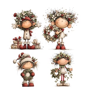 Whimsical Christmas Elf Clipart: Cute Festive Graphics (Digital Download - 45 PNGs)

Bring holiday magic to your creative projects with this delightful collection of 45 Christmas elves illustrations! Each character is bursting with personality. Let these charming little elves sprinkle your projects with joy, sparkle, and Christmas cheer!