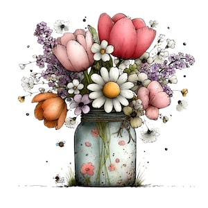 Whimsical Flowers Spring Clipart: Floral Graphics (Digital Download - 26 PNGs)

Bring a touch of magic to your creative projects with this enchanting collection of 26 whimsical flower illustrations! Each flower is lovingly drawn with playful details, soft organic curves, and a charming storybook feel. Perfect for makers, small businesses, and DIY creatives looking to add a unique artistic flair to their work.