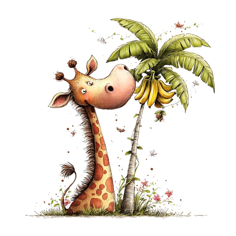 Safari Animals Clipart: Nursery Graphics (Digital Download - 19 PNGs)

A delightful collection of safari animal illustrations featuring adorable, friendly creatures from the wild. This clipart set includes charming depictions of lions, elephants, giraffes, zebras, hippos, monkeys, and more—each designed with soft details, warm colors, and a playful, inviting style. Accented with simple greenery and natural elements, the artwork captures the whimsical spirit of safari life.