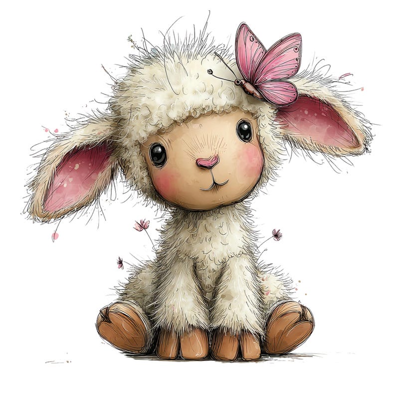 Easter Lamb Clipart: Whimsical Graphics (Digital Download - 26 PNGs)

This whimsical lambs Easter clipart collection features sweet, fluffy lambs illustrated in a charming storybook style. Each lamb is drawn with soft textures, expressive faces, and adorable poses that capture the innocence and joy of springtime. Surrounded by classic Easter elements—decorated eggs, blooming flowers, pastel ribbons, and gentle seasonal accents—the illustrations bring a warm and playful feel to any project.