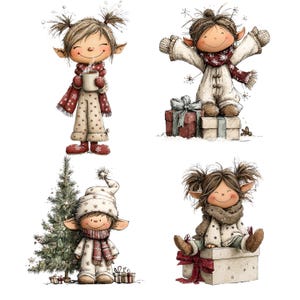 Whimsical Christmas Elf Clipart: Cute Festive Graphics (Digital Download - 45 PNGs)

Bring holiday magic to your creative projects with this delightful collection of 45 Christmas elves illustrations! Each character is bursting with personality. Let these charming little elves sprinkle your projects with joy, sparkle, and Christmas cheer!
