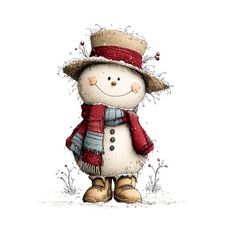 Whimsical Christmas Snowman Clipart: Festive Holiday Graphics (Digital Download - 30 PNGs)

A collection of whimsical Christmas snowmen, each bursting with holiday cheer and playful charm. These snowmen feature joyful expressions, festive hats, and delightful details like berries, icicles, and ornaments. Perfect for holiday cards, invitations, scrapbooking, crafts, or digital designs, these magical snowmen bring warmth, fun, and a storybook feel to any Christmas project.