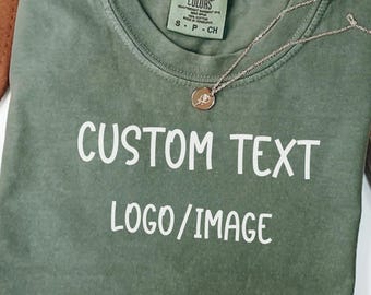 Individuell angefertigtes Comfort Colors T-Shirt: Personalisierter Text oder Logo